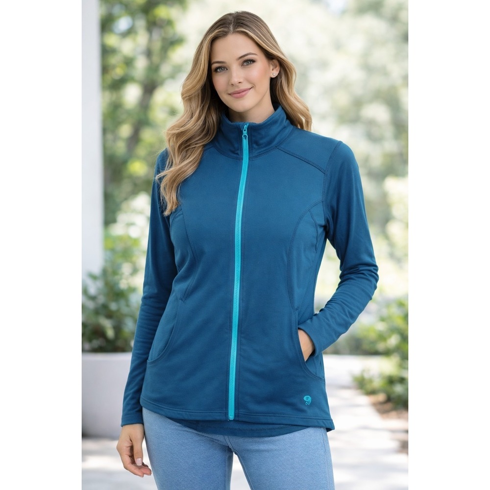 Mountain Hardwear L/S Teal Lightweight Thumbholes‎ Jacket Womens size SMALL